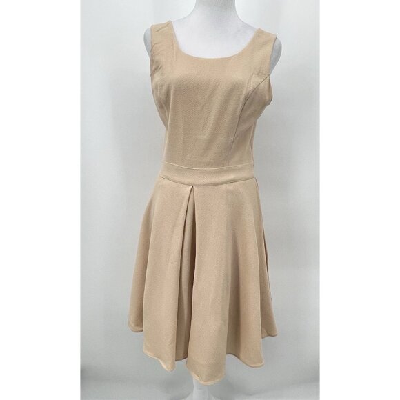 Rachel Zoe Wool Mini Dress Size 8 Fit and Flare Sz 8 Pleated Sleeveless Lined - Picture 2 of 16